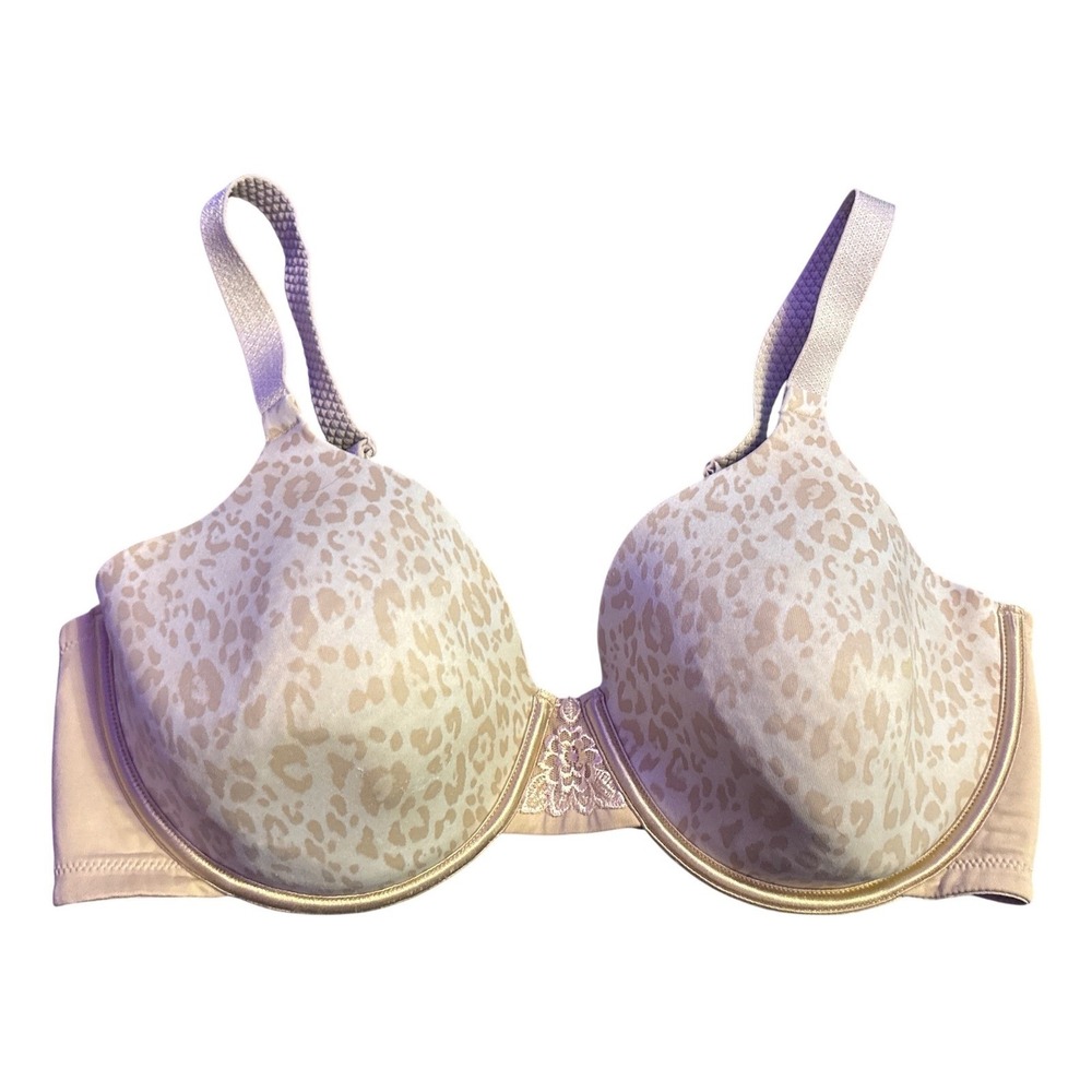 Vanity Fair Women's Beige Leopard Print Full Coverage Underwire Bra, 38D
